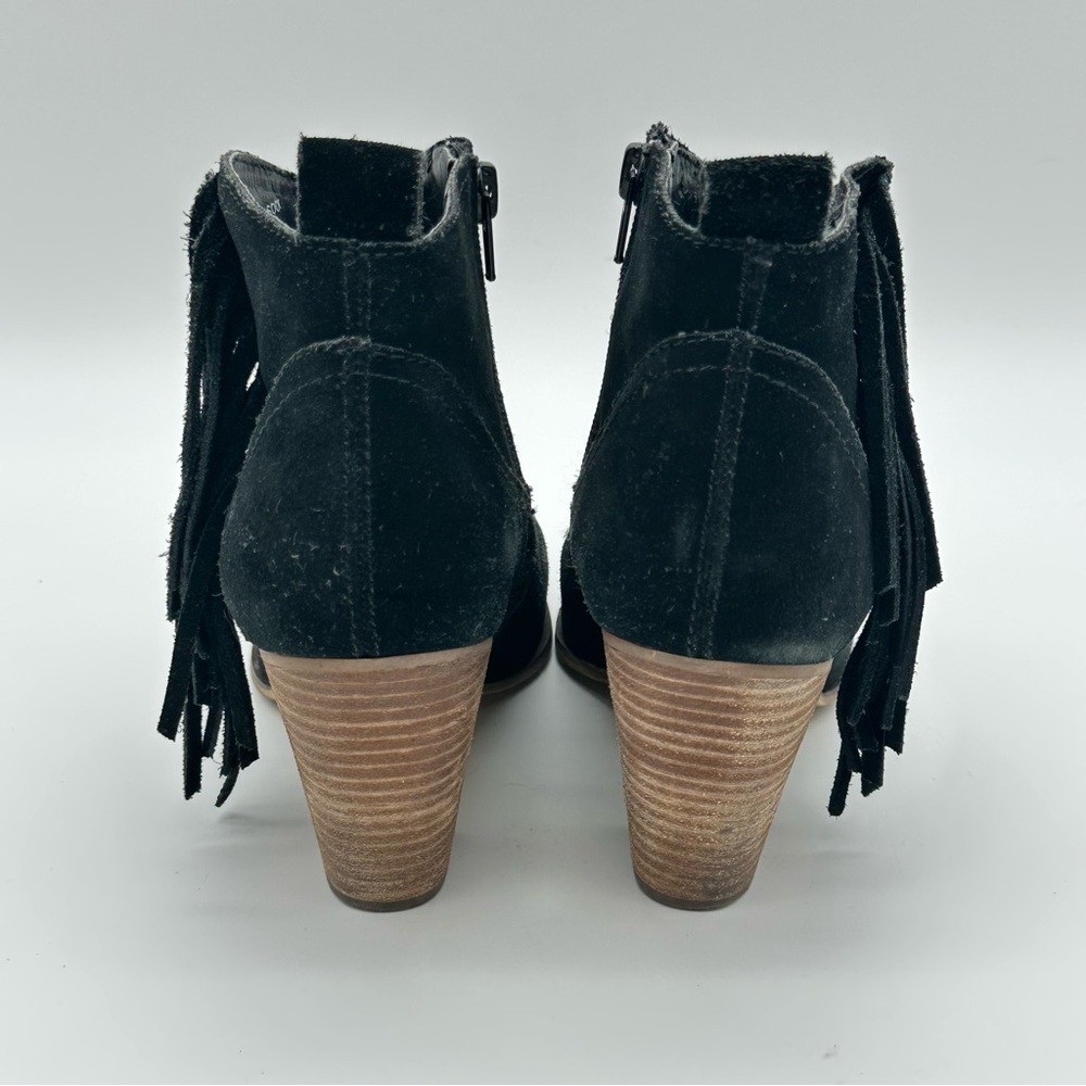 Steve Madden Ohio Black Ankle Boots with Fringe - Picture 4 of 11